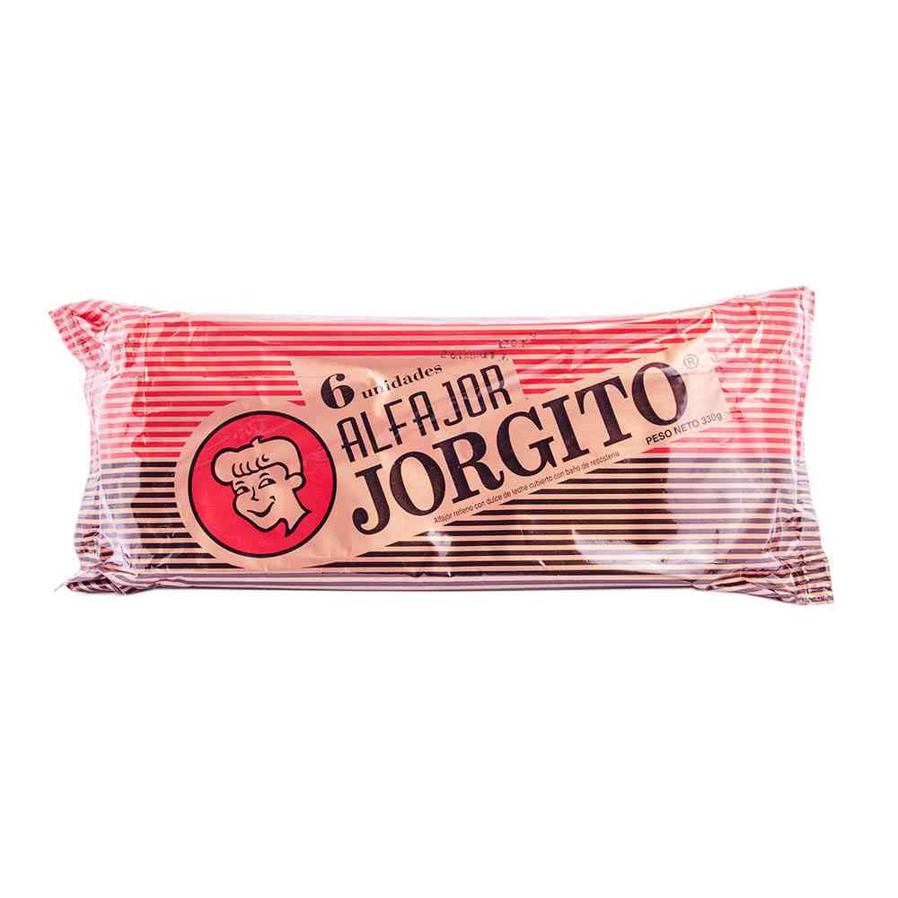 Alfajor Sabor Dulce de Leche 330 Grs x 6 Un Jorgito