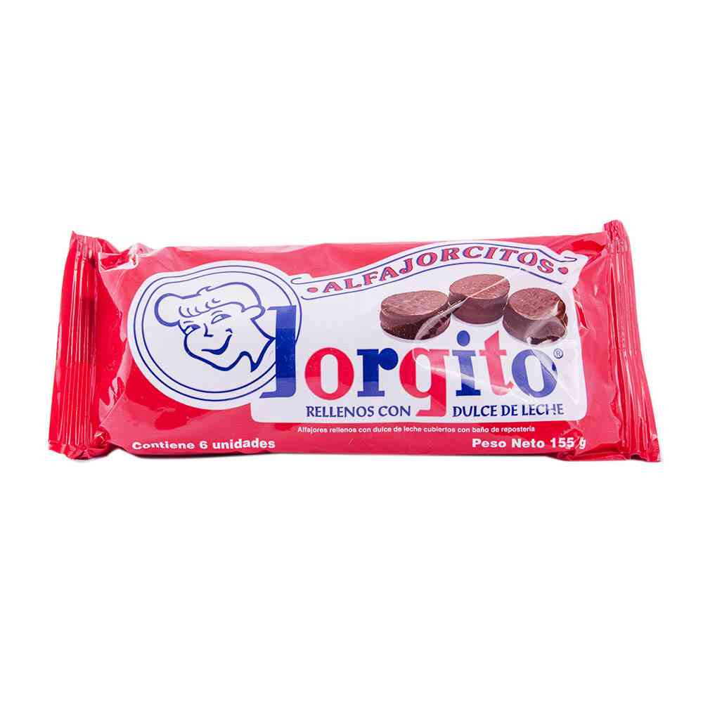 Alfajores Negros de Dulce de Leche 155 Grs x 6 Un Jorgito