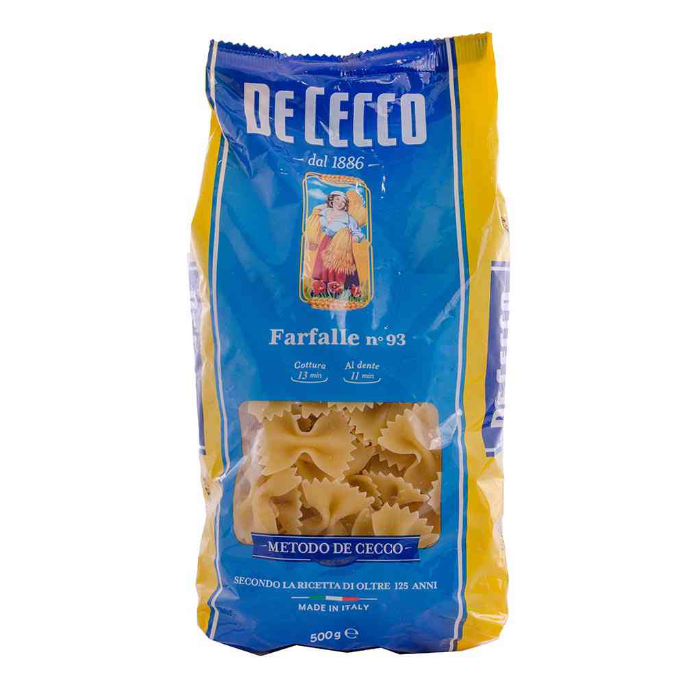 Fideos Farfalle N° 93 500 Grs De Cecco
