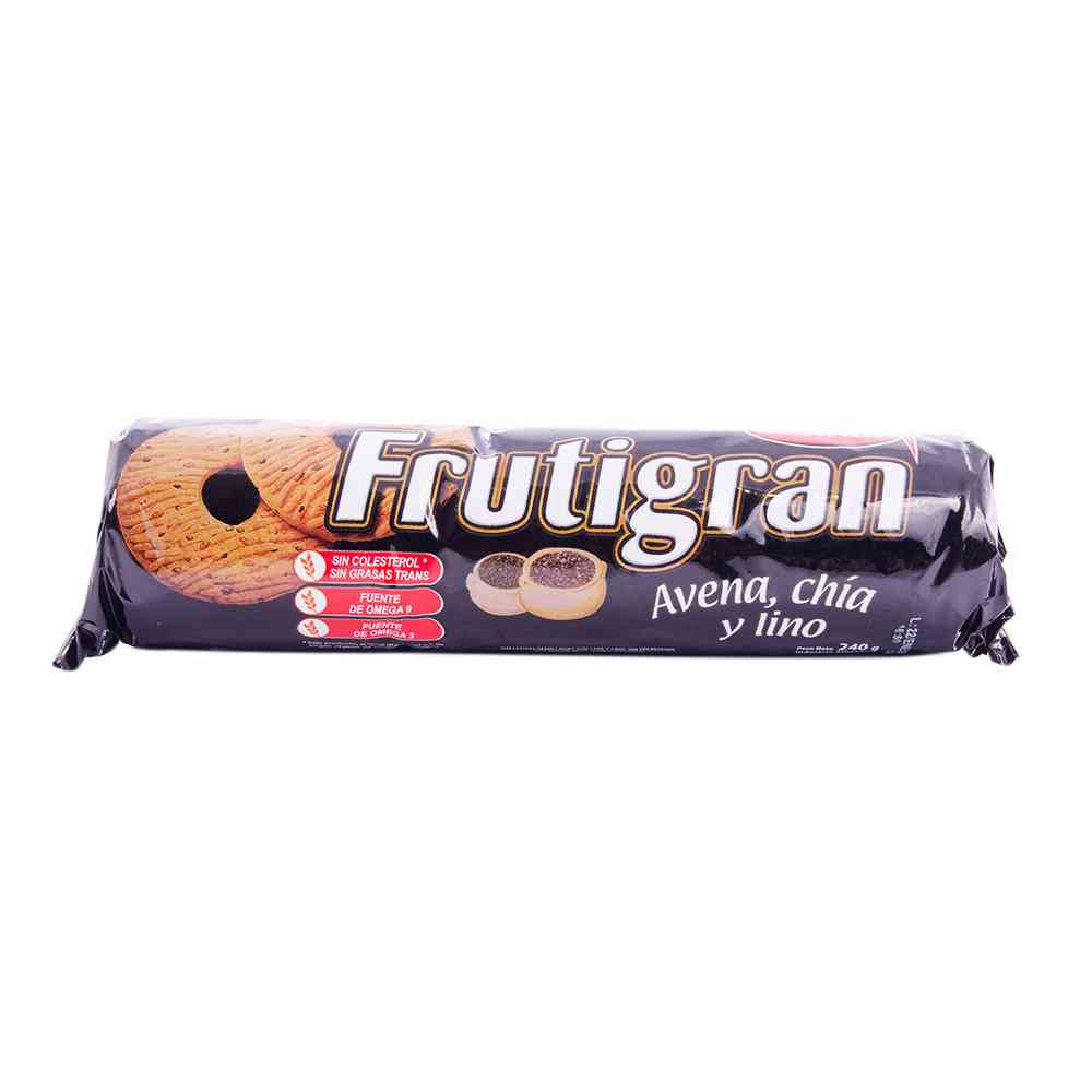 Galletitas Sabor Avena, chía y lino 240 Grs Frutigran