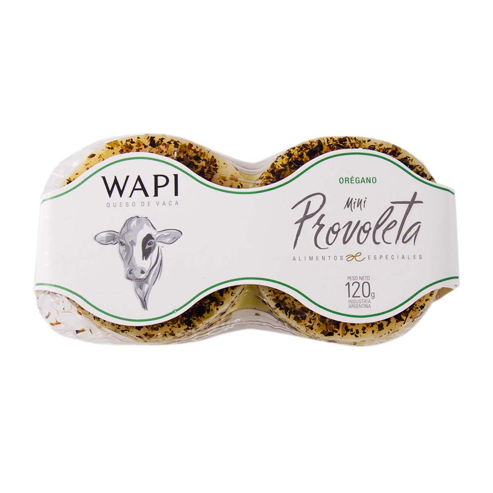 Queso Provoleta Mini Sabor Orégano 0.12 Kg x 1 Un Wapi