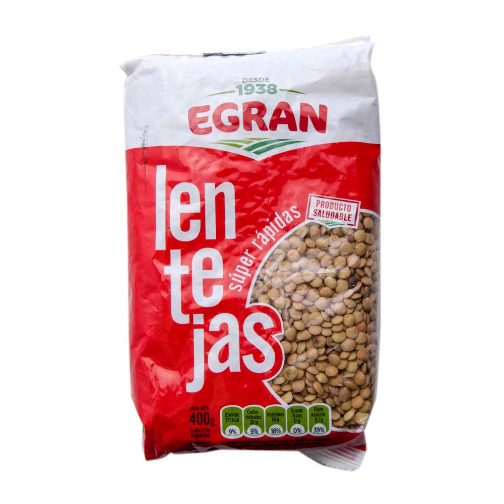 Lentejas súper rápidas 400 Grs Egran