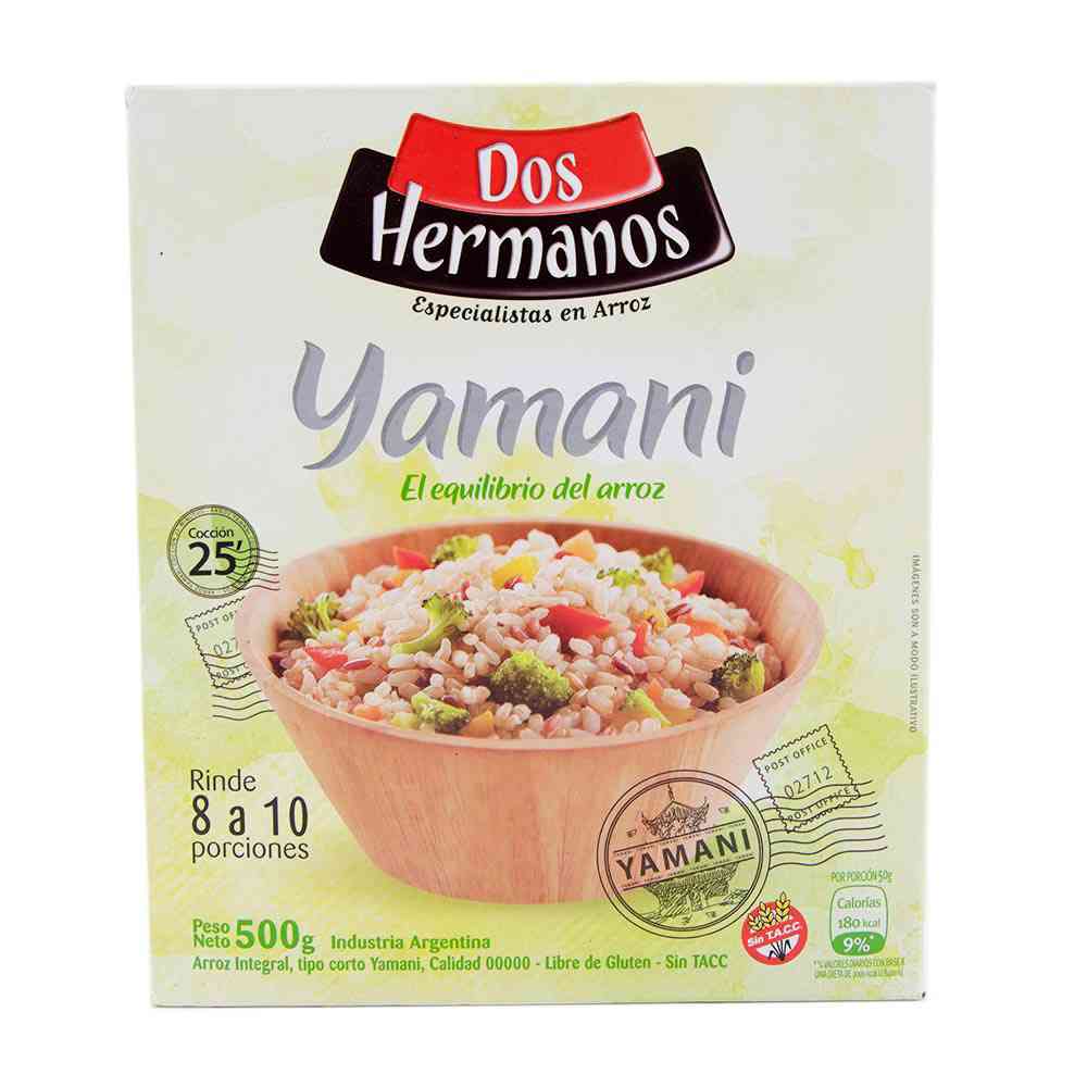 Arroz Integral Yamani 500 Grs Dos Hermanos