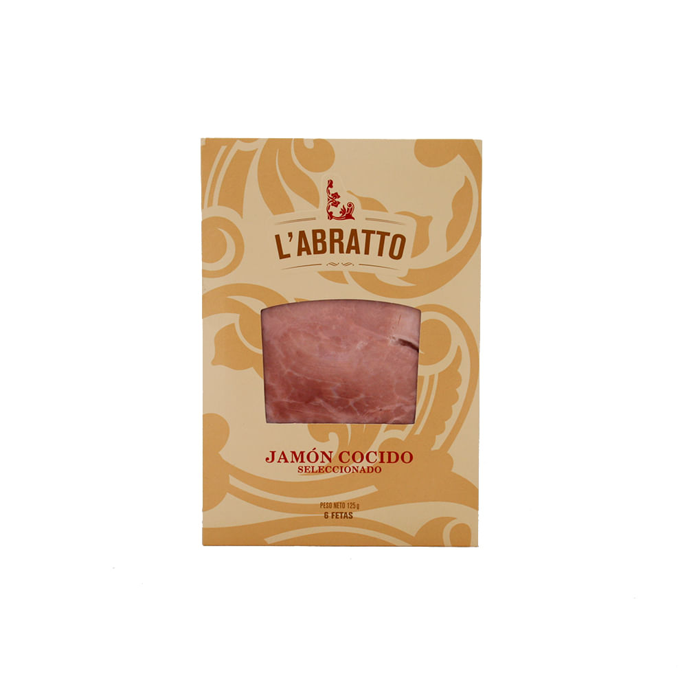 Jamón Cocido Feteado 125 Grs L´Abratto