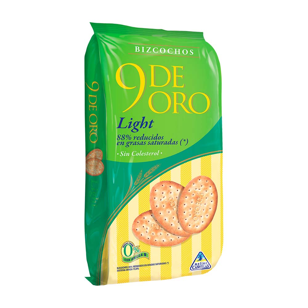 Bizcochos Light 170 Grs 9 De Oro