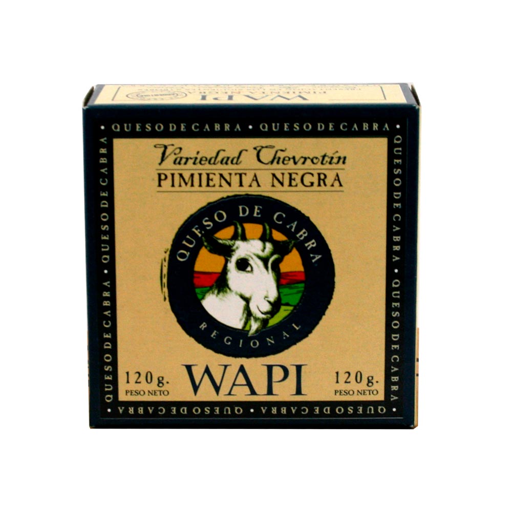 Queso de Cabra Chevrotín Sabor Pimienta Negra 0.120 Kg x 1 Un Wapi