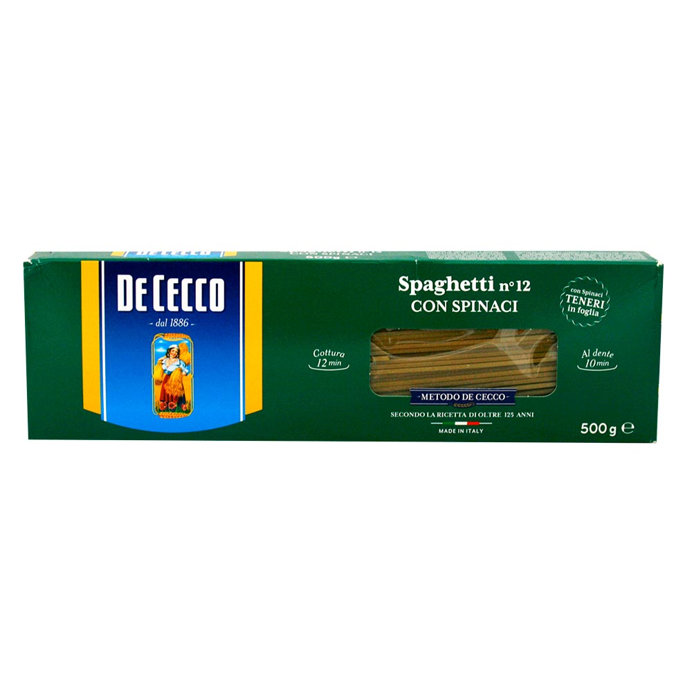 Fideos Spaghettis Sabor Espinaca 500 Grs De Cecco