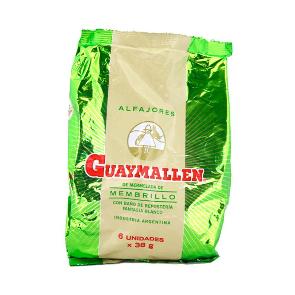 Alfajor Sabor Membrillo 228 Grs x 6 Un Guaymallen