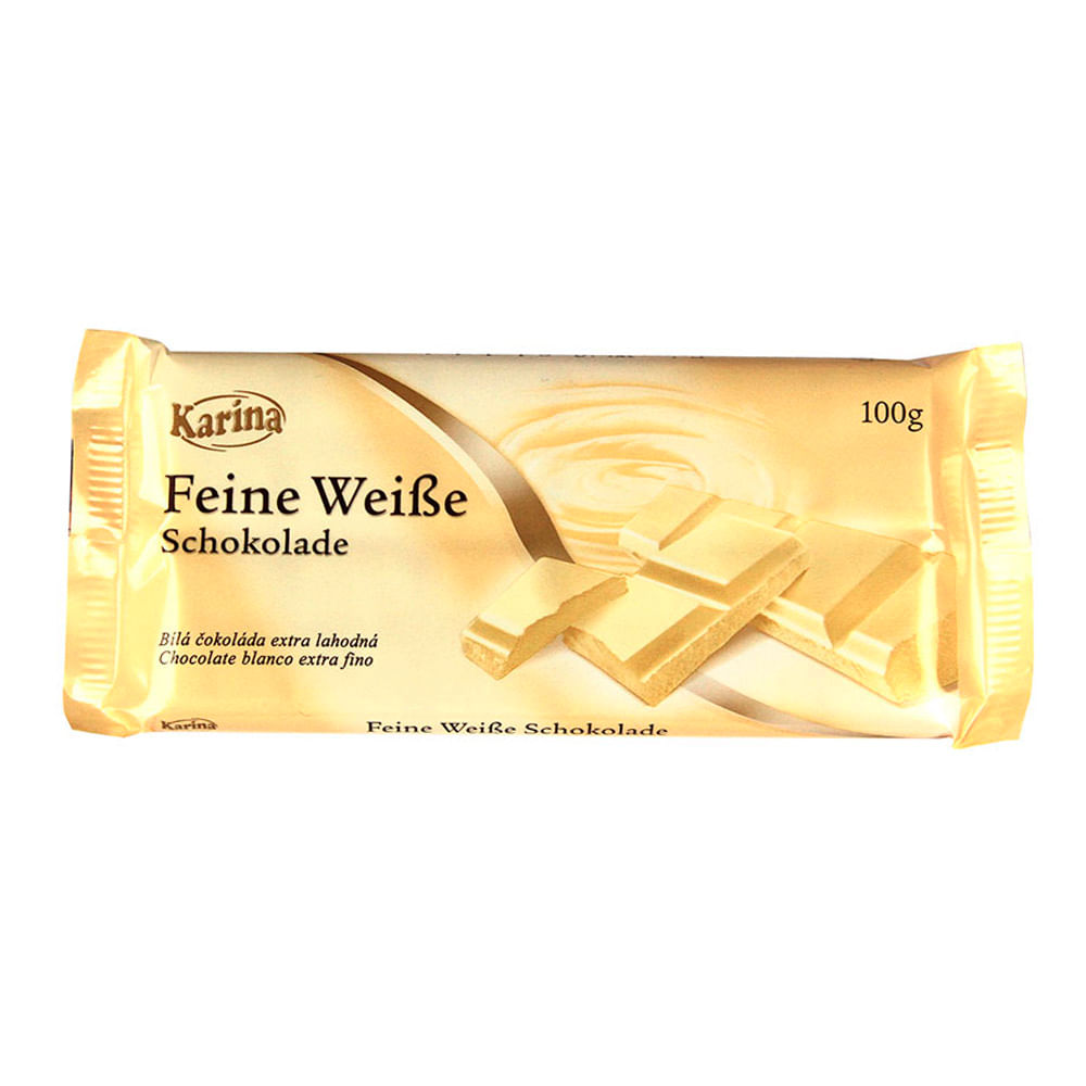 Chocolate Sabor Blanco Importado 100 Grs Karina