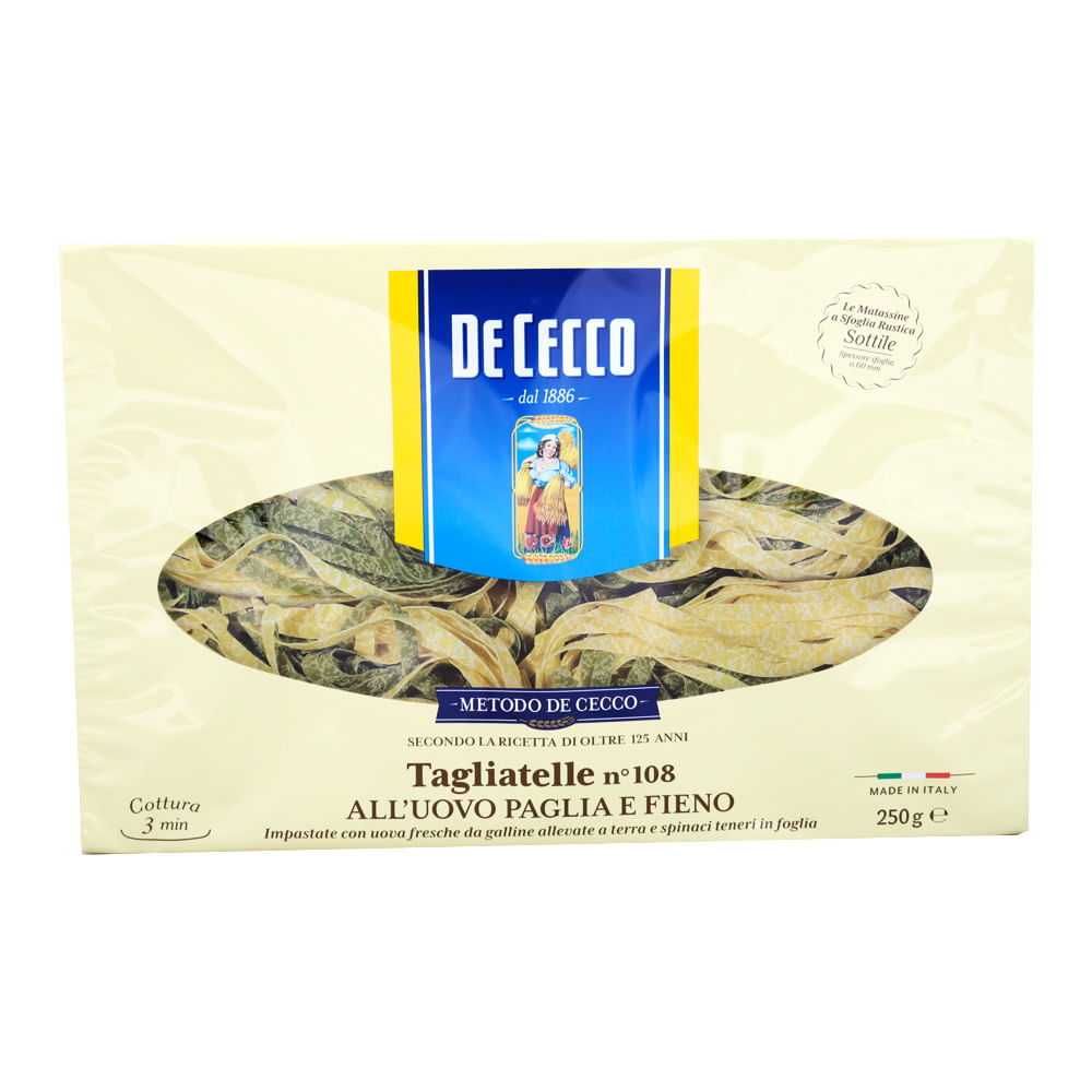 Fideos De Cecco Largos De Sémola Al Huevo Tagliatelle Uovo 500 Gr