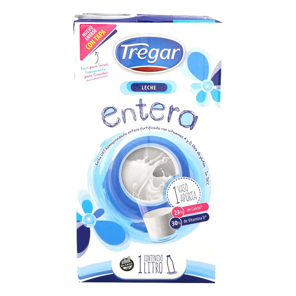 Leche Entera 1 Lts Tregar