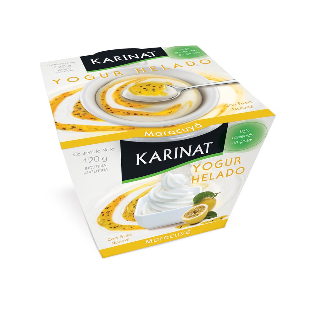 Yogur Helado Sabor Maracuya 120 Grs Karinat