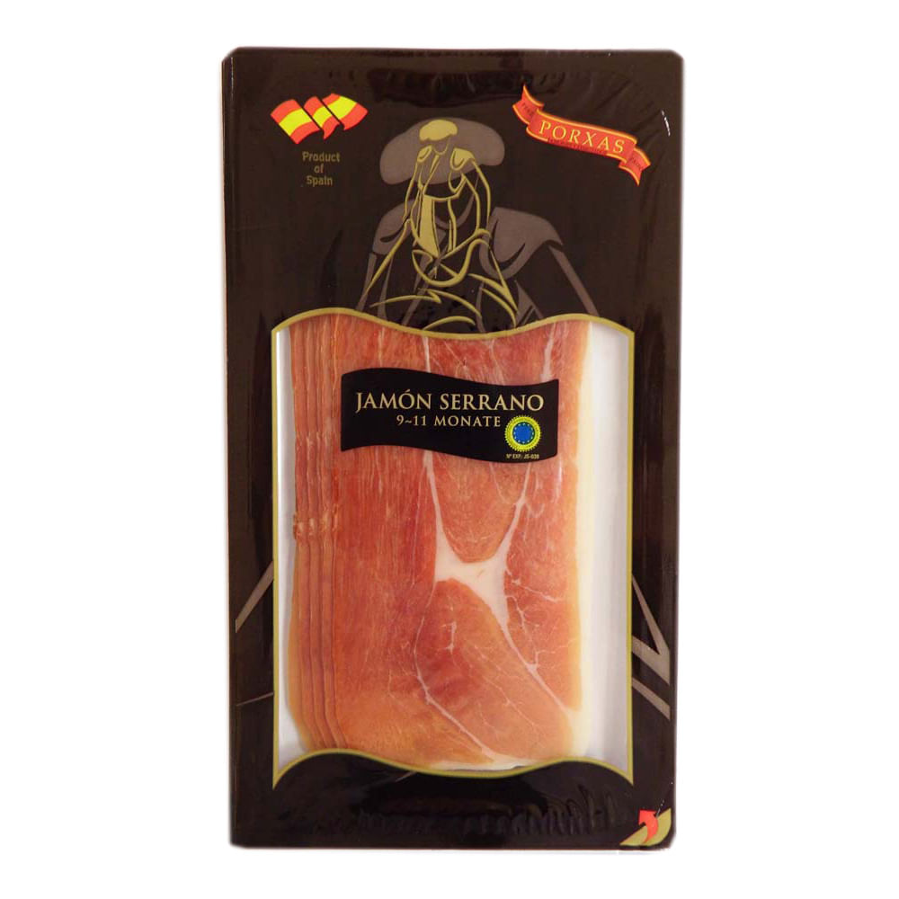 Jamón Crudo Serrano Feteado 100 Grs Porxas