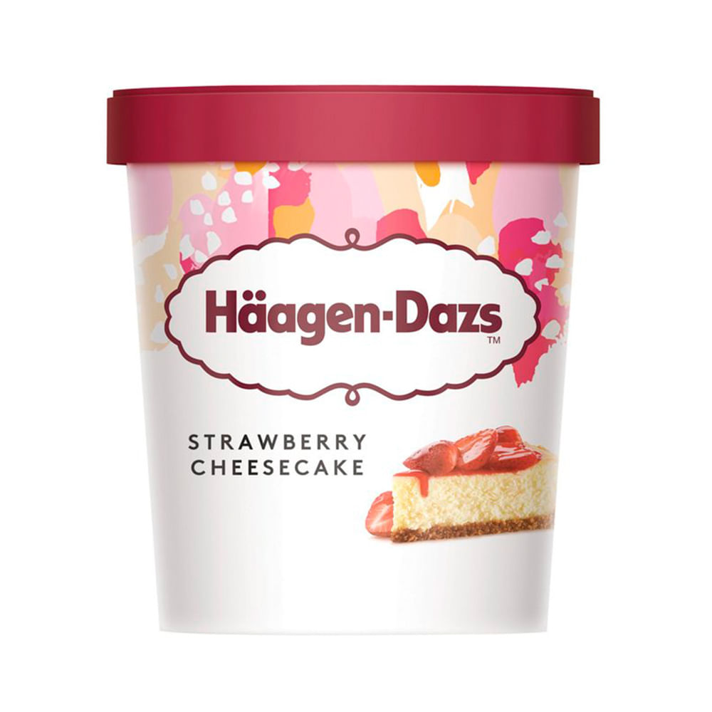 Helado Sabor Frutilla y Cheesecake 473 Ml Haagen Dazs