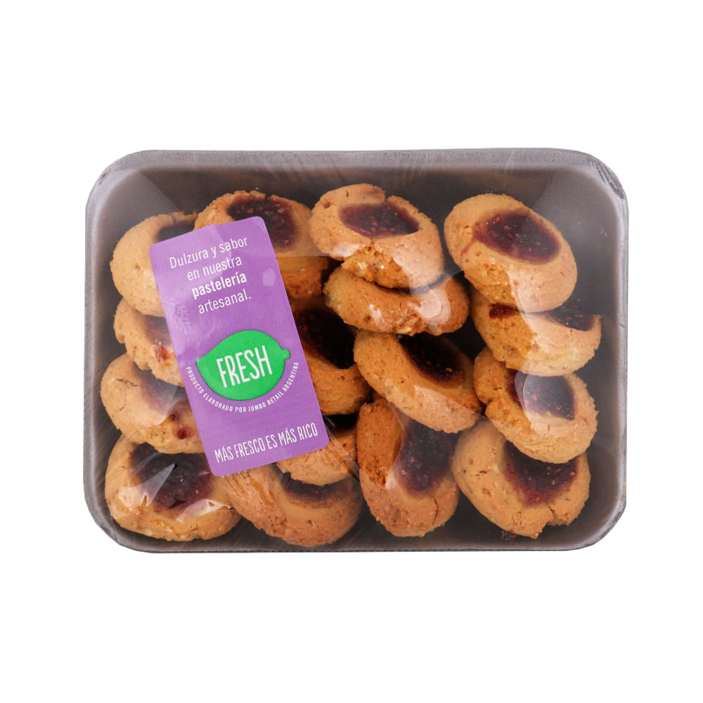 Galletas Rellenas y Bañadas Sabor Frambuesa 250 Grs
