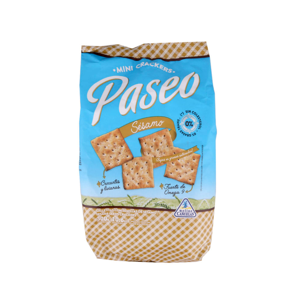 Galletas Secas Sabor Sésamo 300 Grs Paseo