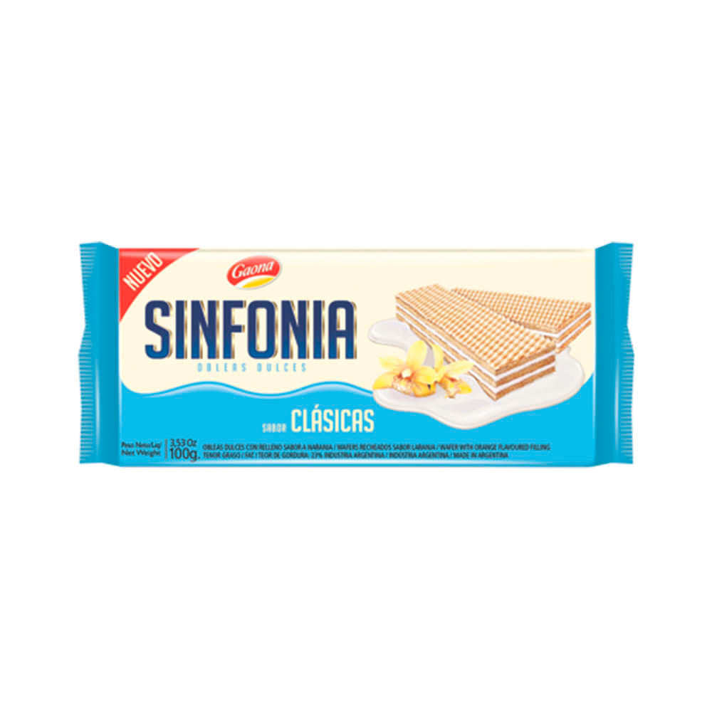 Obleas Sabor Clásica 100 Grs Sinfonia