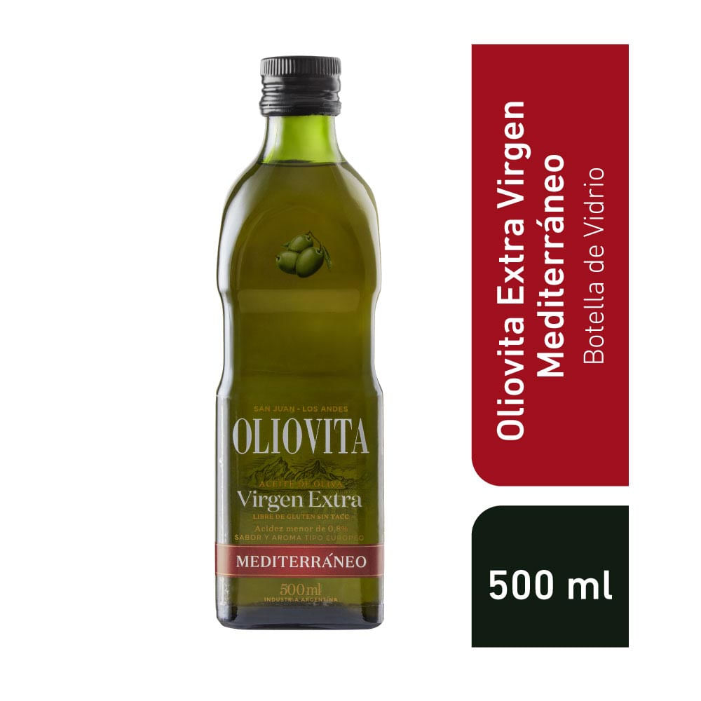 Aceite de Oliva Extra Virgen Mediterráneo 500 Ml Oliovita