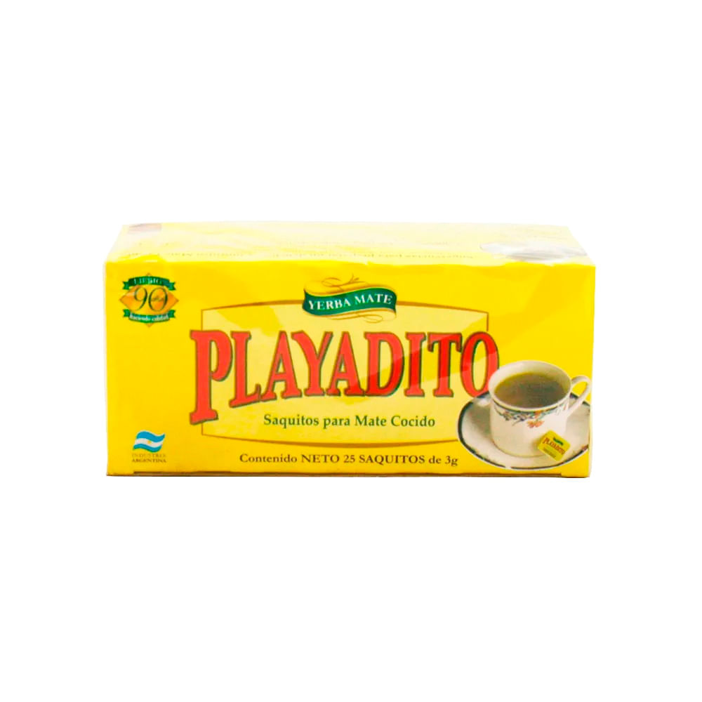 Yerba Mate Cocido 75 Grs x 25 Un Playadito