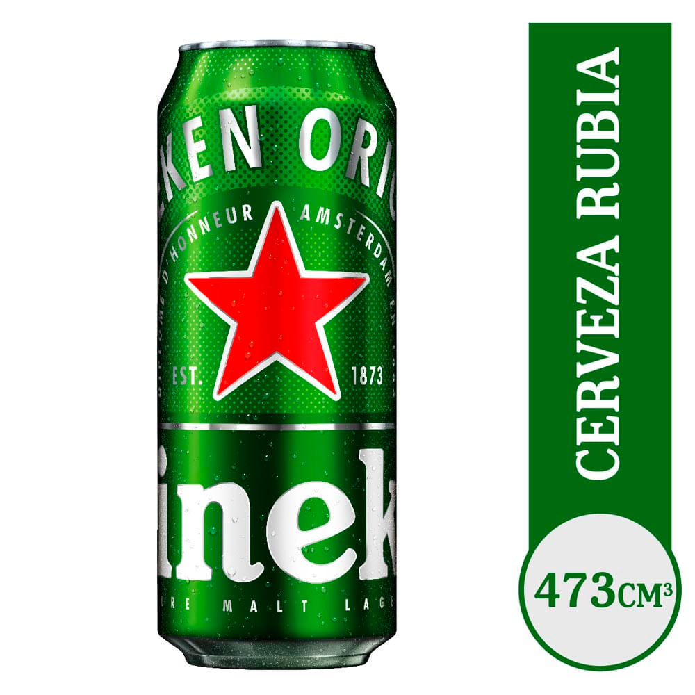 Cerveza Rubia 473 Ml Heineken