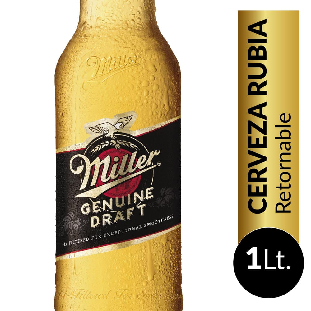 Cerveza Rubia 1 Lts Miller