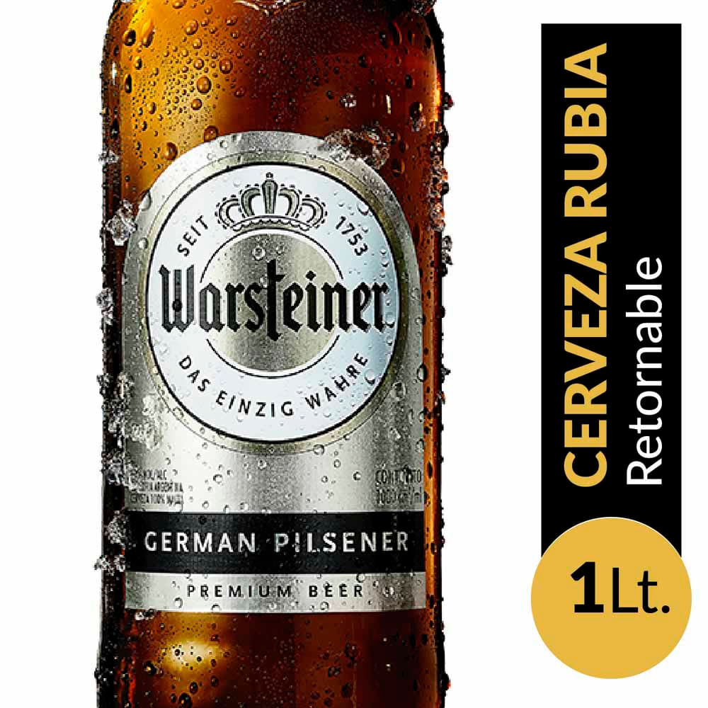 Cerveza Rubia 1 Lts Warsteiner