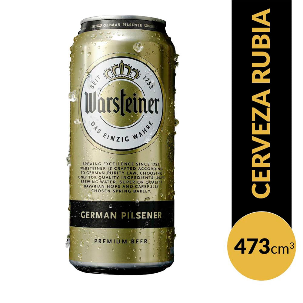 Cerveza Rubia 473 Ml Warsteiner