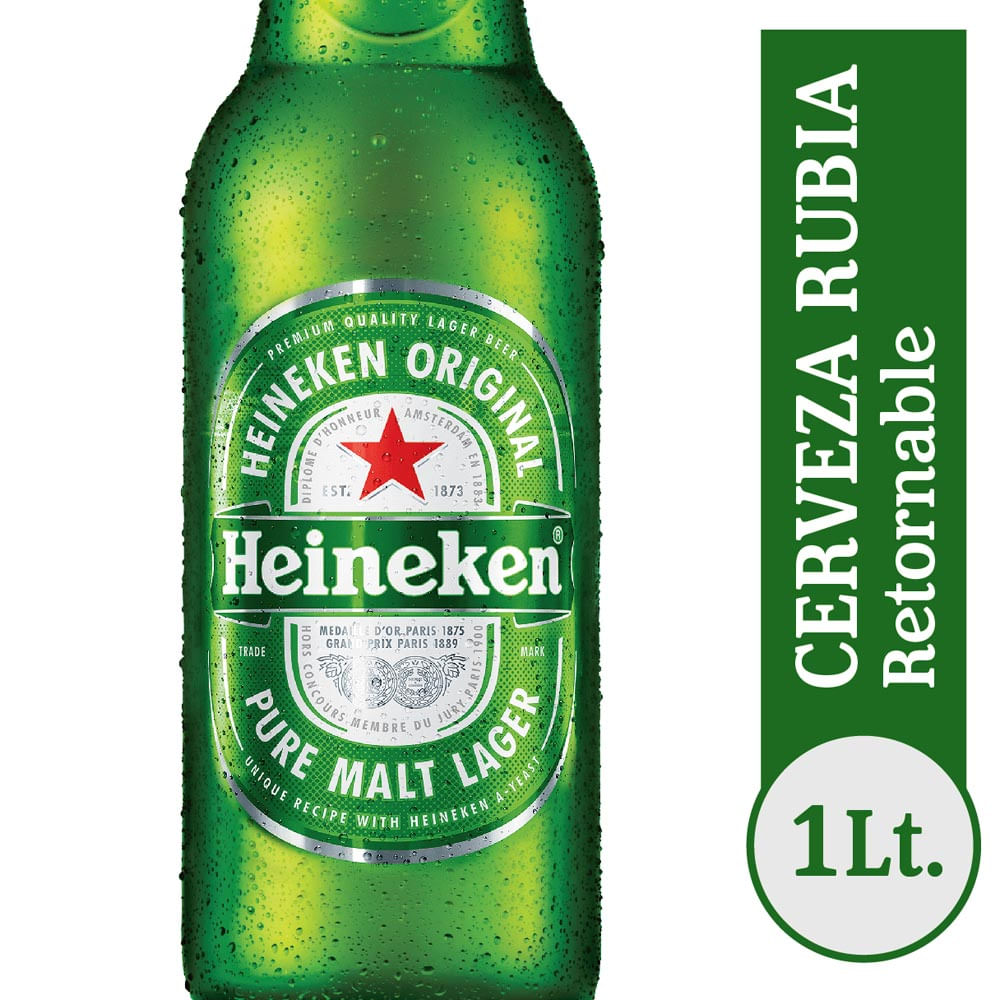 Cerveza Rubia 1 Lts Heineken