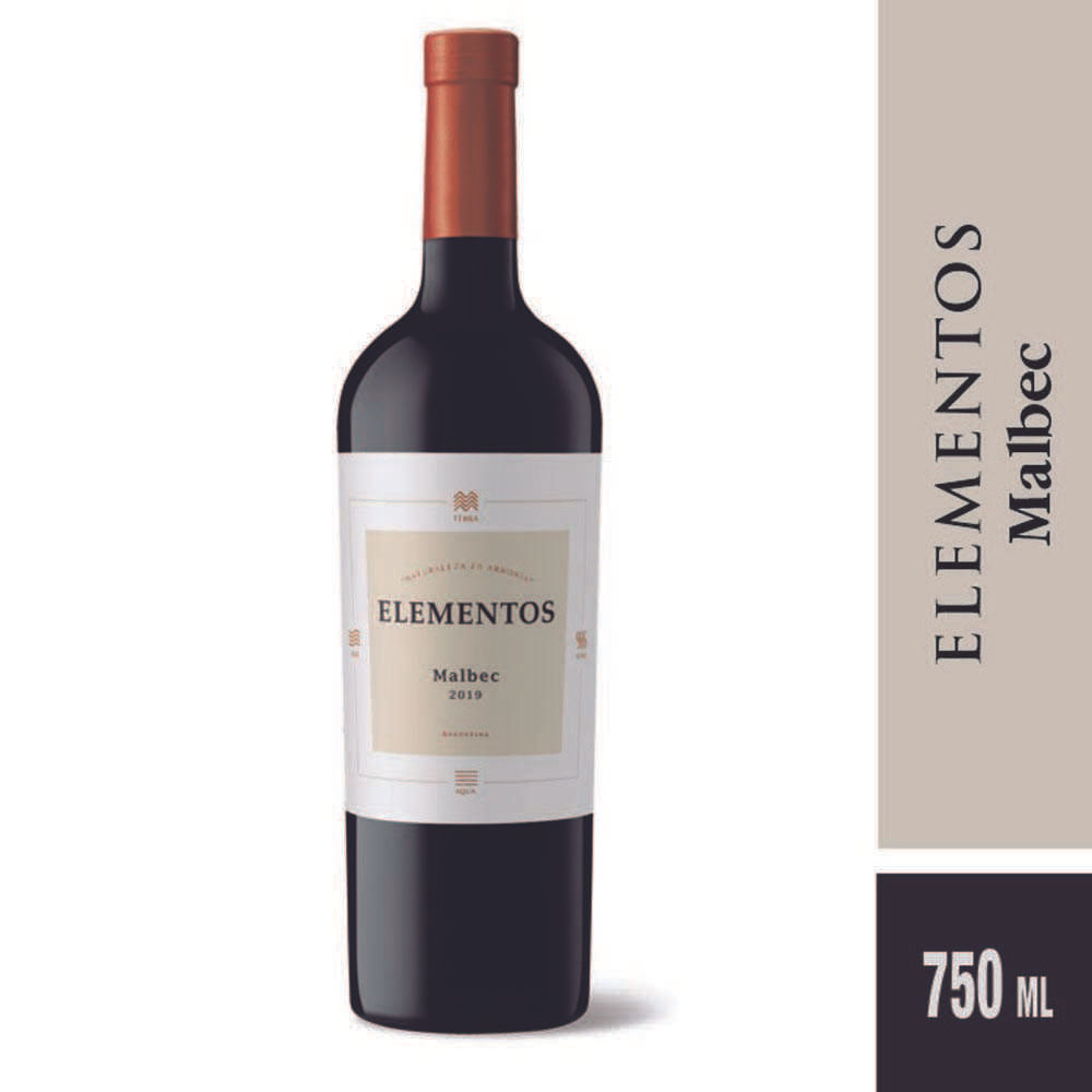 Vino Tinto Malbec 750 Cc Elementos