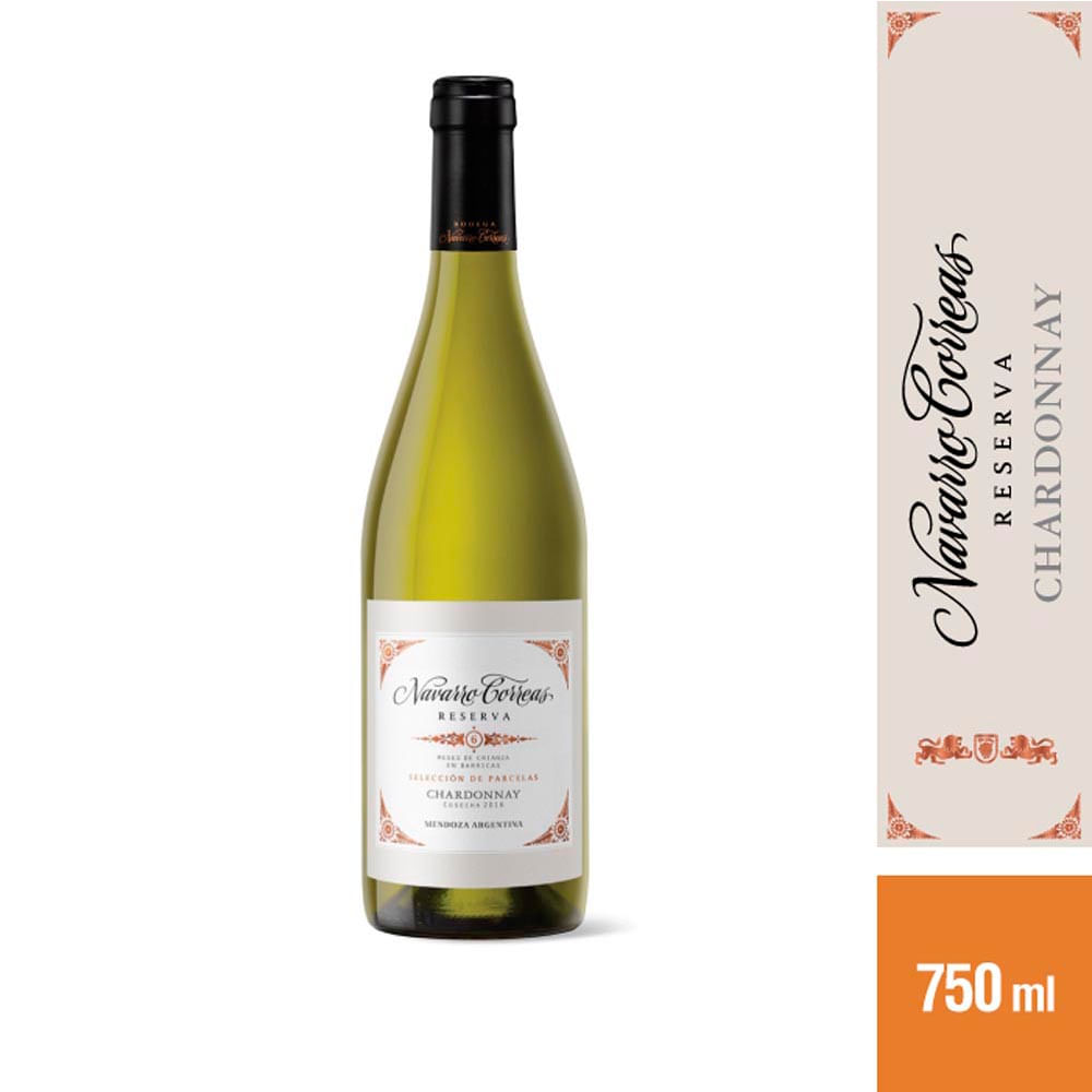 Vino Blanco Chardonnay 750 Cc Navarro Correas