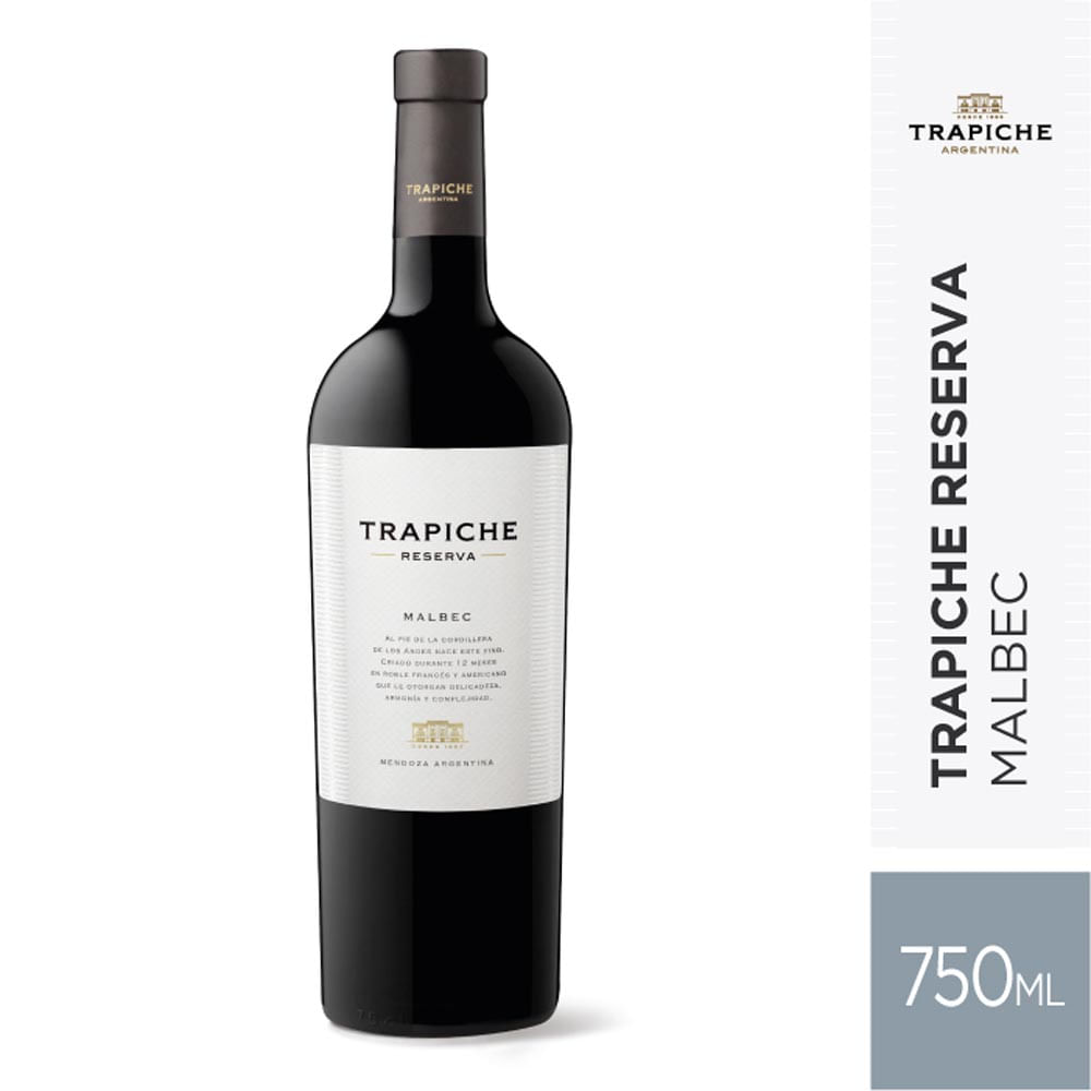 Vino Tinto Malbec 750 Cc Trapiche