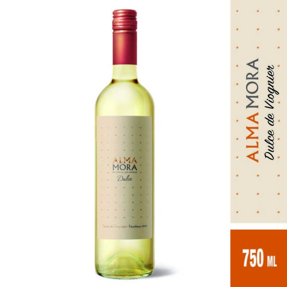 Vino Blanco Dulce Viognier 750 Cc Alma Mora