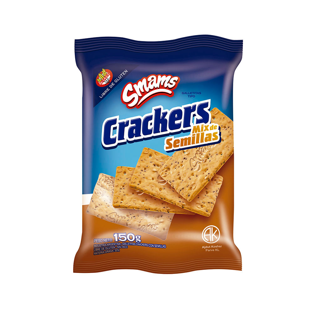 Galletitas Crackers Mix De Semillas 150 Gr Smams