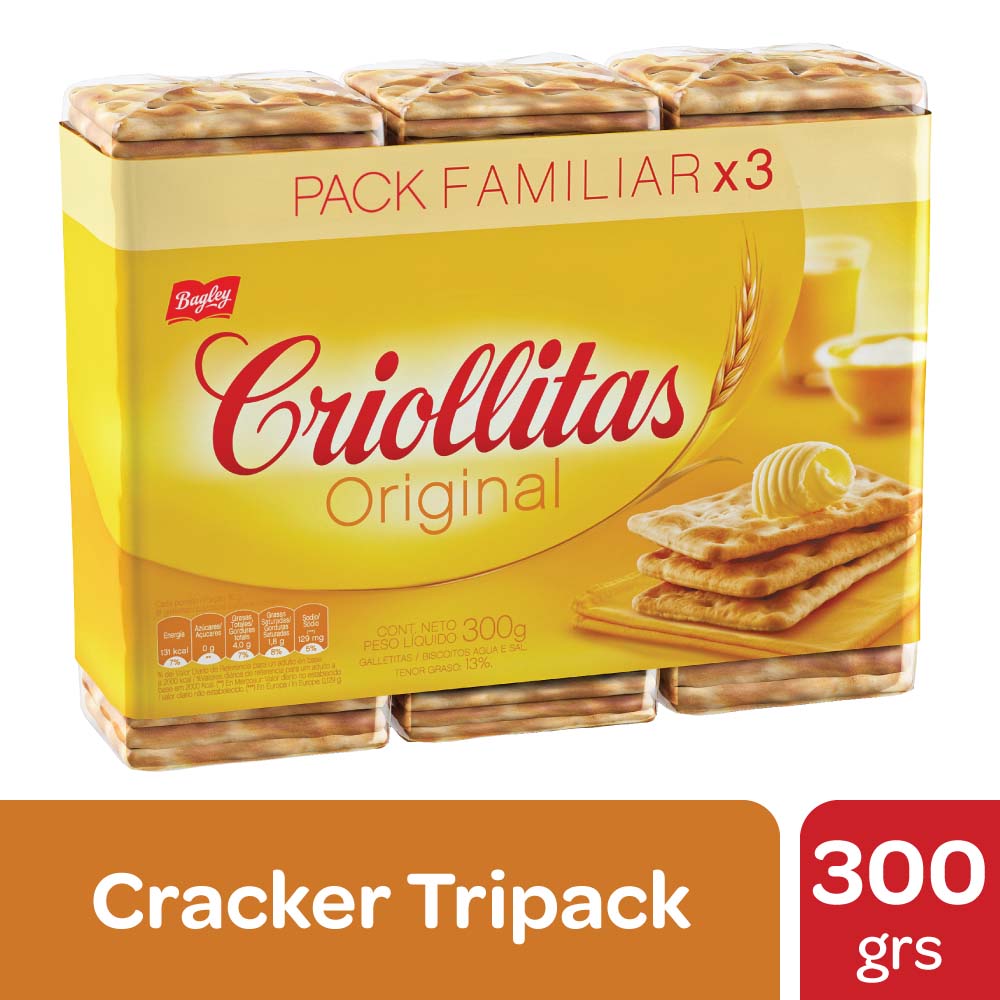 Galletitas De Agua Criollitas Originales 300 Gr