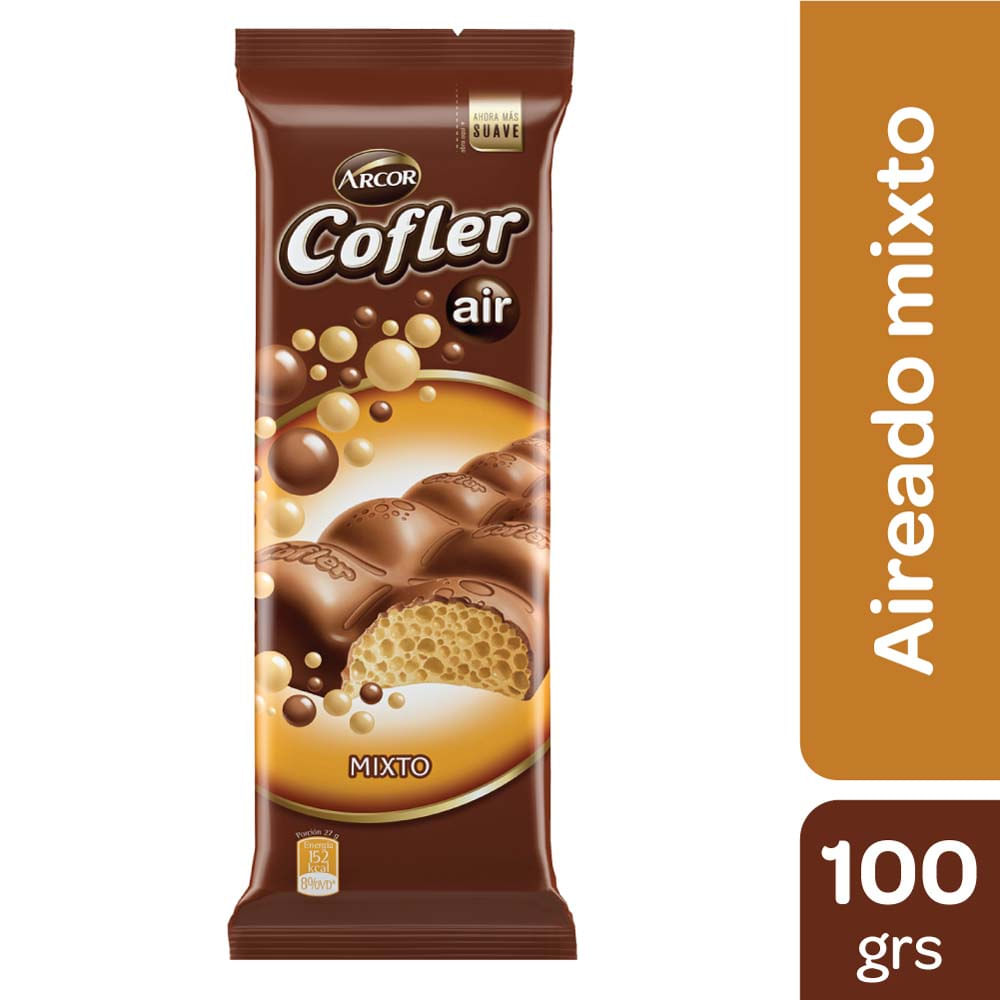 Chocolate Sabor Mixto Aireado 100 Grs Cofler
