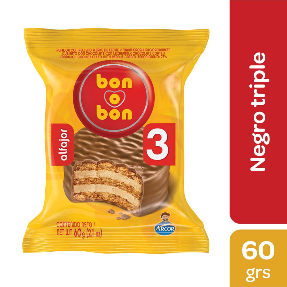 Alfajor Bob Triple Clasico 60gr