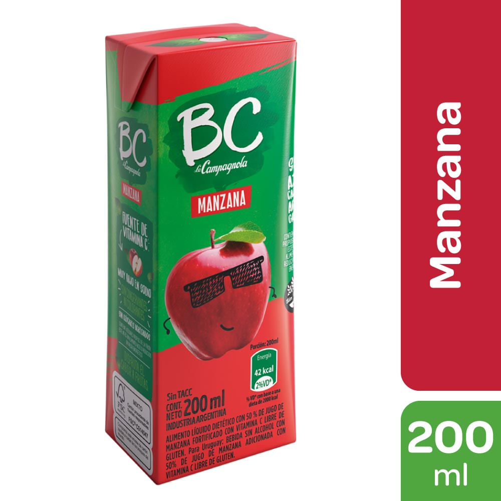 Jugo Listo De Manzana 200 Cc Bc