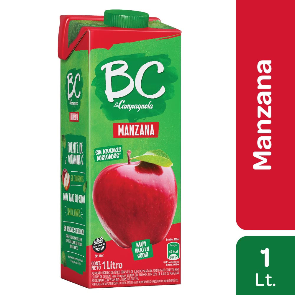 Jugo Bc Manzana 1 L