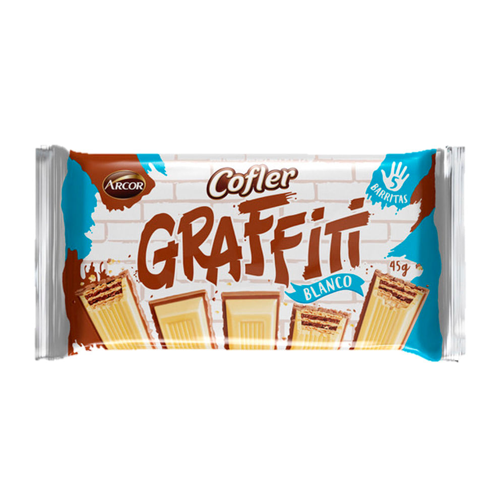 Oblea Sabor Blanco Graffiti 45 Grs Cofler