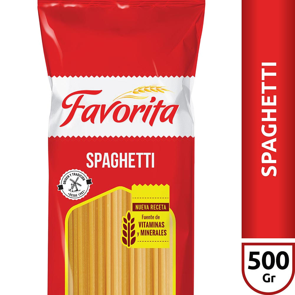 Fideos Spaghetti 500 Grs Favorita