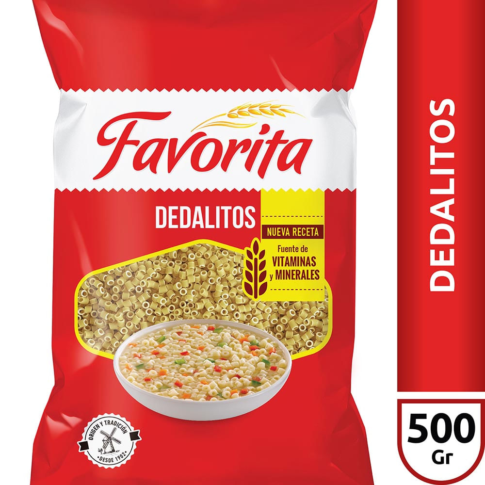 Fideos Dedalitos 500 Grs Favorita