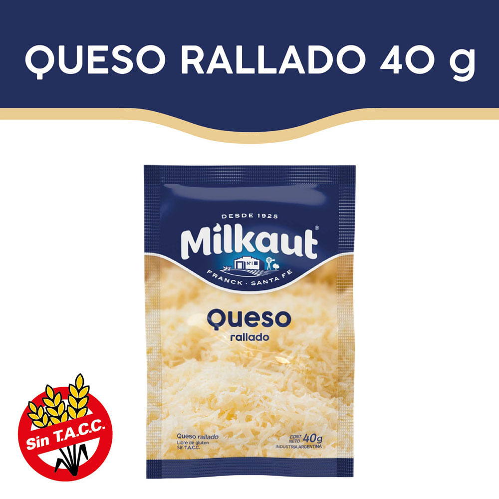 Queso Rallado x 40 Grs Milkaut