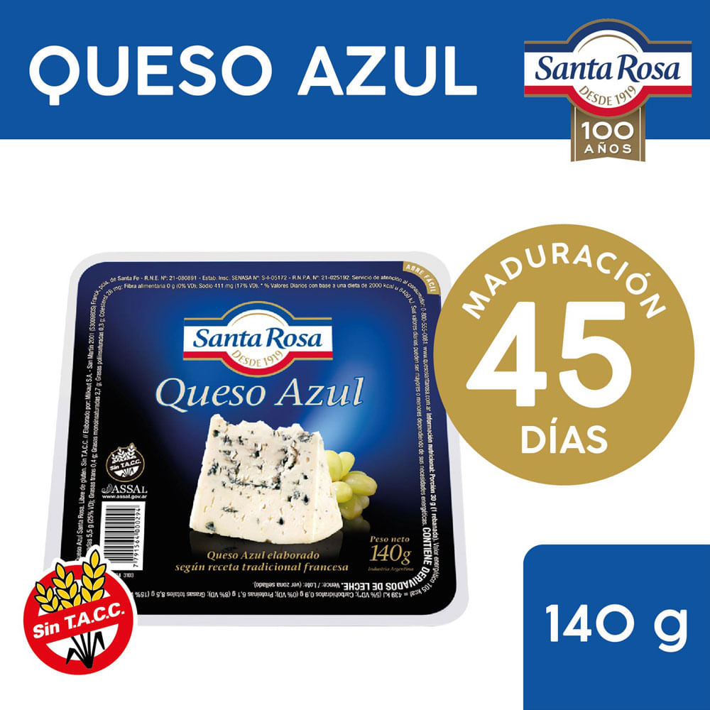 Queso Azul 0.14 Kg Santa Rosa