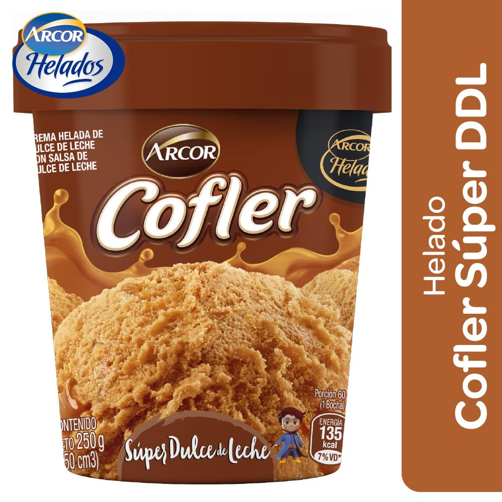 Helado Pote Super Dulce De Leche 250 Gr Cofler