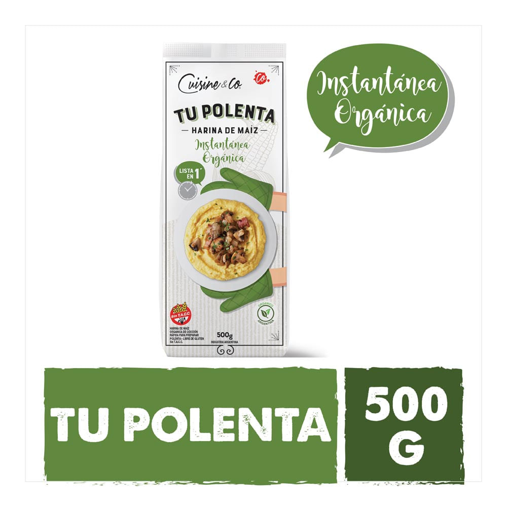 Harina De Maiz Organica 500 Grs Cuisine & Co
