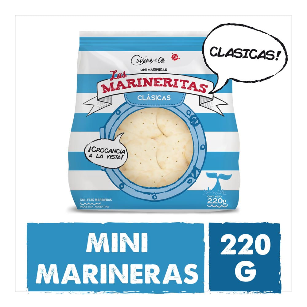 Galletitas Mini Marineras Clásicas 220 Grs Cuisine & Co