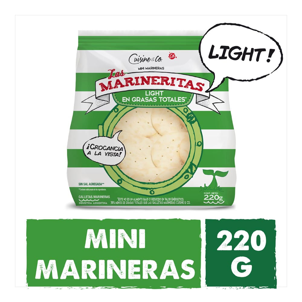 Galletitas Mini Marineras Light 220 Grs Cuisine & Co