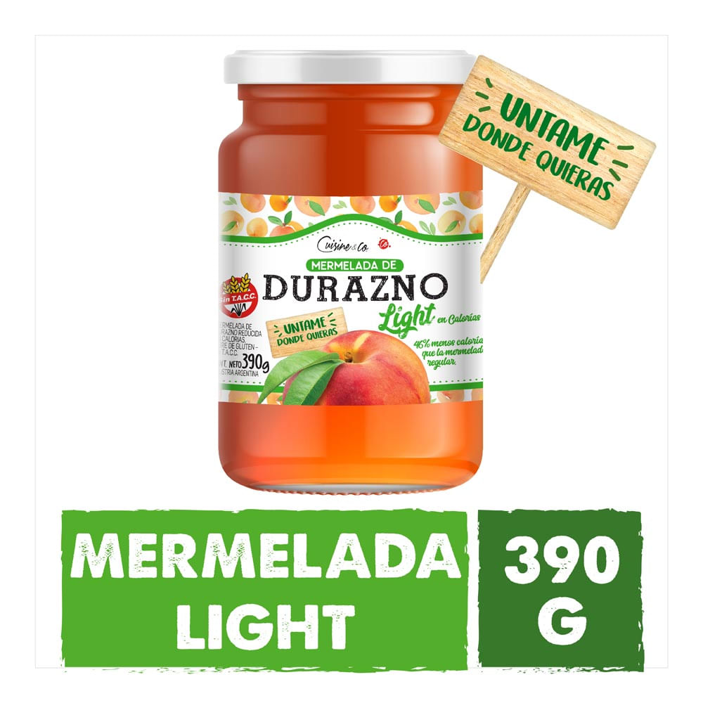 Mermelada Durazno Reducida En Calorias 390 Grs Cuisine & Co