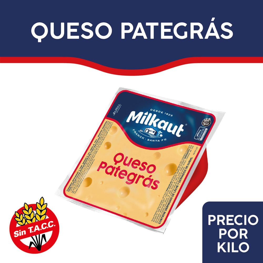 Queso Pategrás x 1 Kg Milkaut