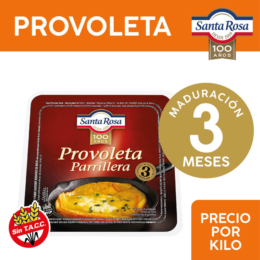Queso Provoleta Parrillera x 1 Kg x 2 Un Santa Rosa
